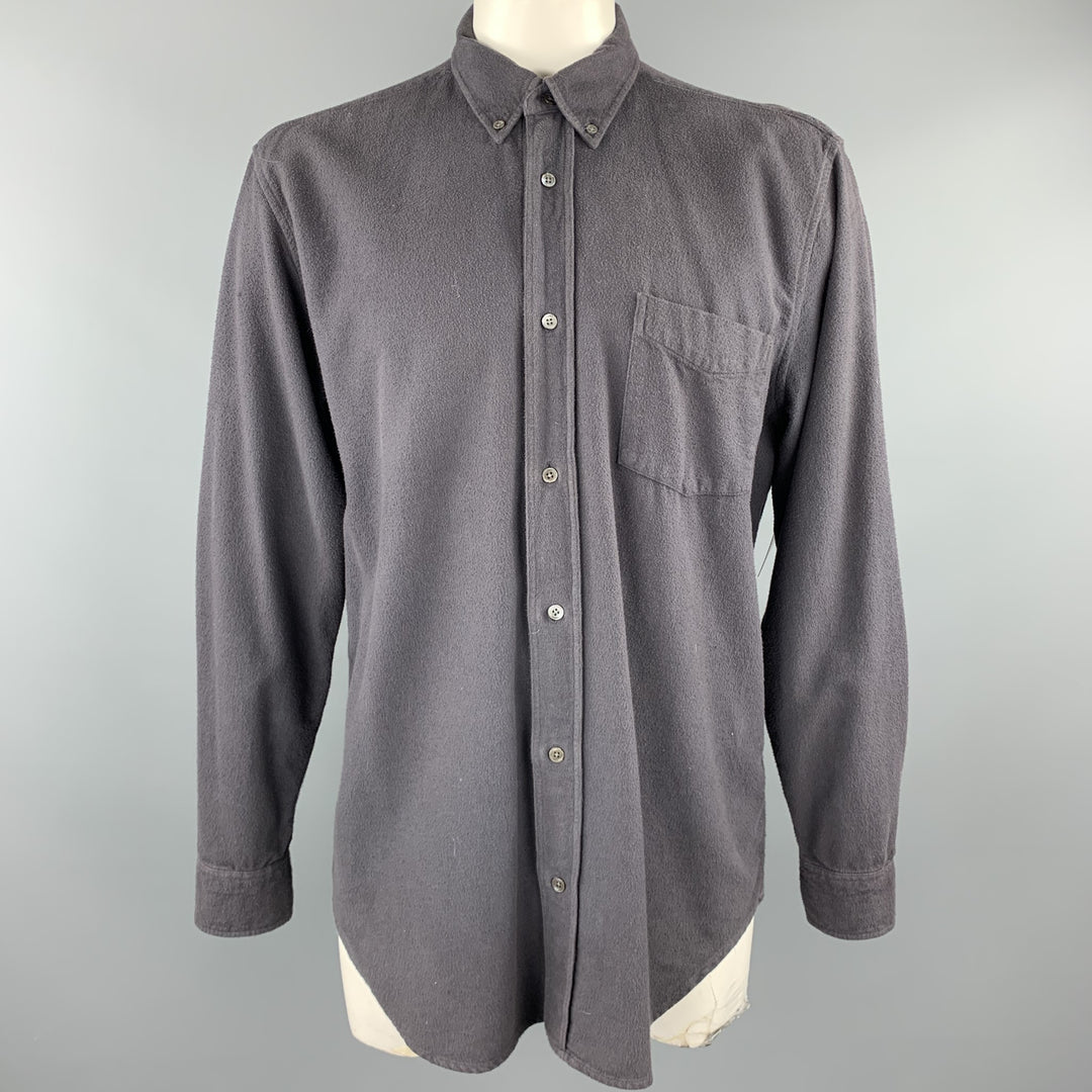 OUR LEGACY Size 42 Charcoal Cotton Button Down Long Sleeve Shirt