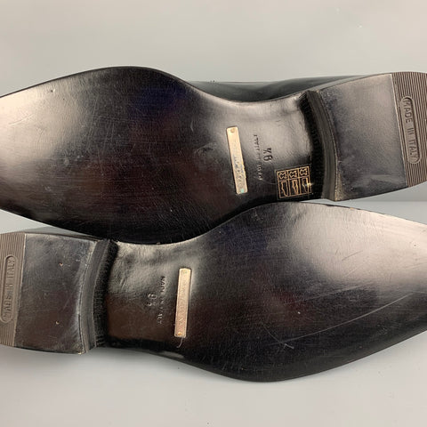 DOLCE & GABBANA Size 10.5 Black Leather Lace Up Shoes