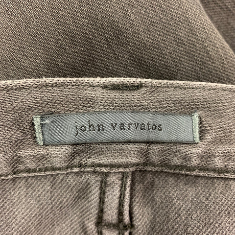 JOHN VARVATOS Size 31 Dark Gray Cotton Slim Jeans