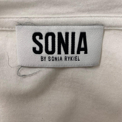 SONIA RYKIEL Size S White Black T-Shirt