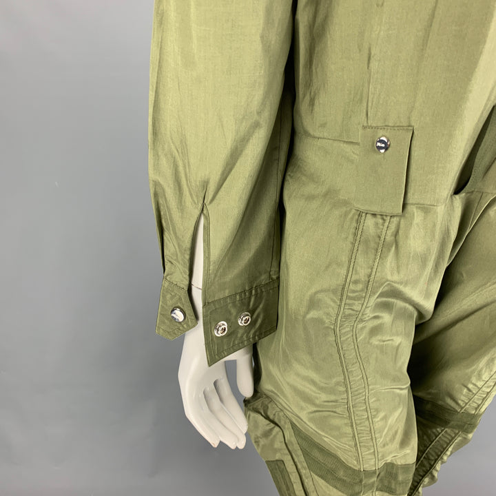 POLO by RALPH LAUREN Size 8 Moss Silk Cotton Jumpsuit