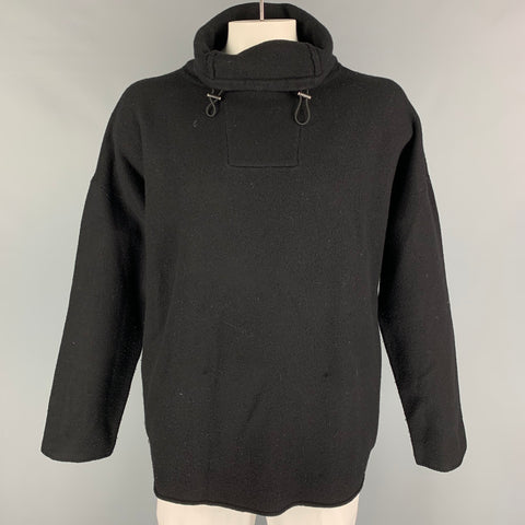 ACNE STUDIOS Size M Black Knit Merino Wool High Collar Sweater