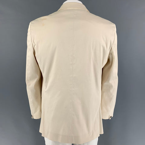 MARC JACOBS Size 42 Cream Mixed Fabrics Cotton Sport Coat