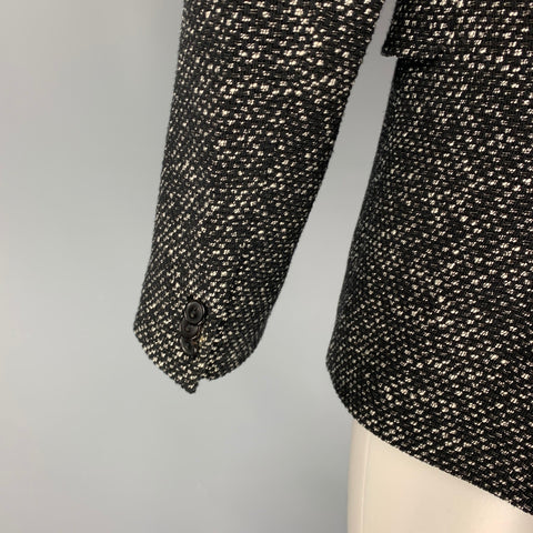 OUR LEGACY SS 15 Size 38 Black White Heather Cotton / Polyamide Sport Coat