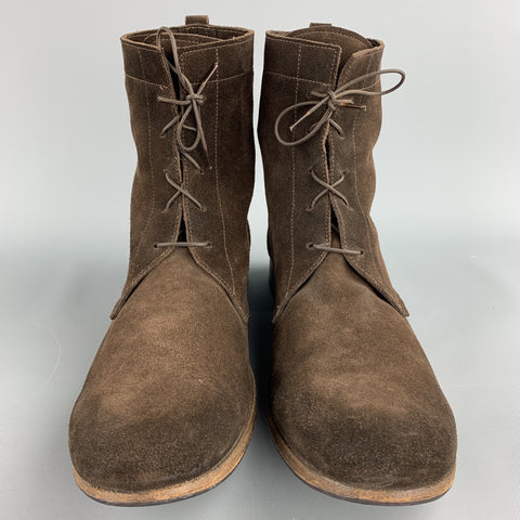 BLOKES Bottines à lacets en daim marron taille 11