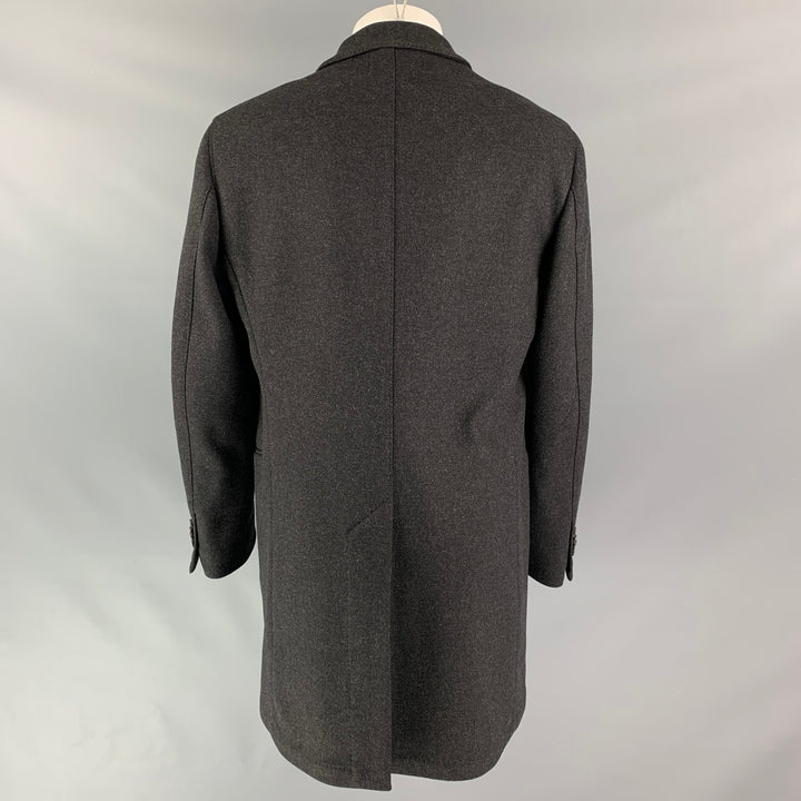 JOHN VARVATOS Size 40 Charcoal Grey Virgin Wool Coat