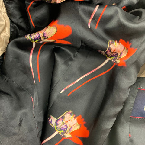 PAUL SMITH Regular Size 40 Black Multi-Color Print Wool Blend Shawl Collar 3 Piece Suit