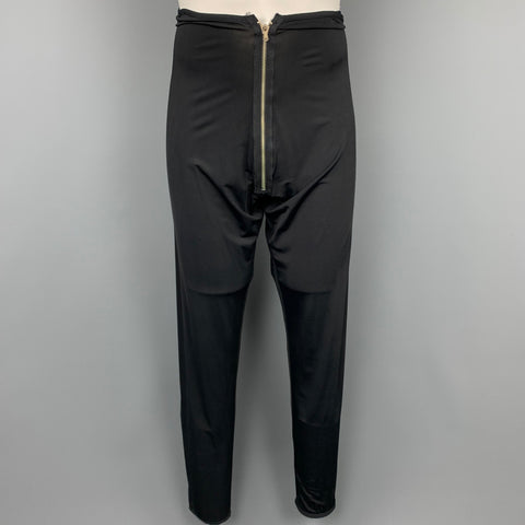 Vintage JEAN PAUL GAULTIER Size 36 Black Polyamide Front Zipper Legging