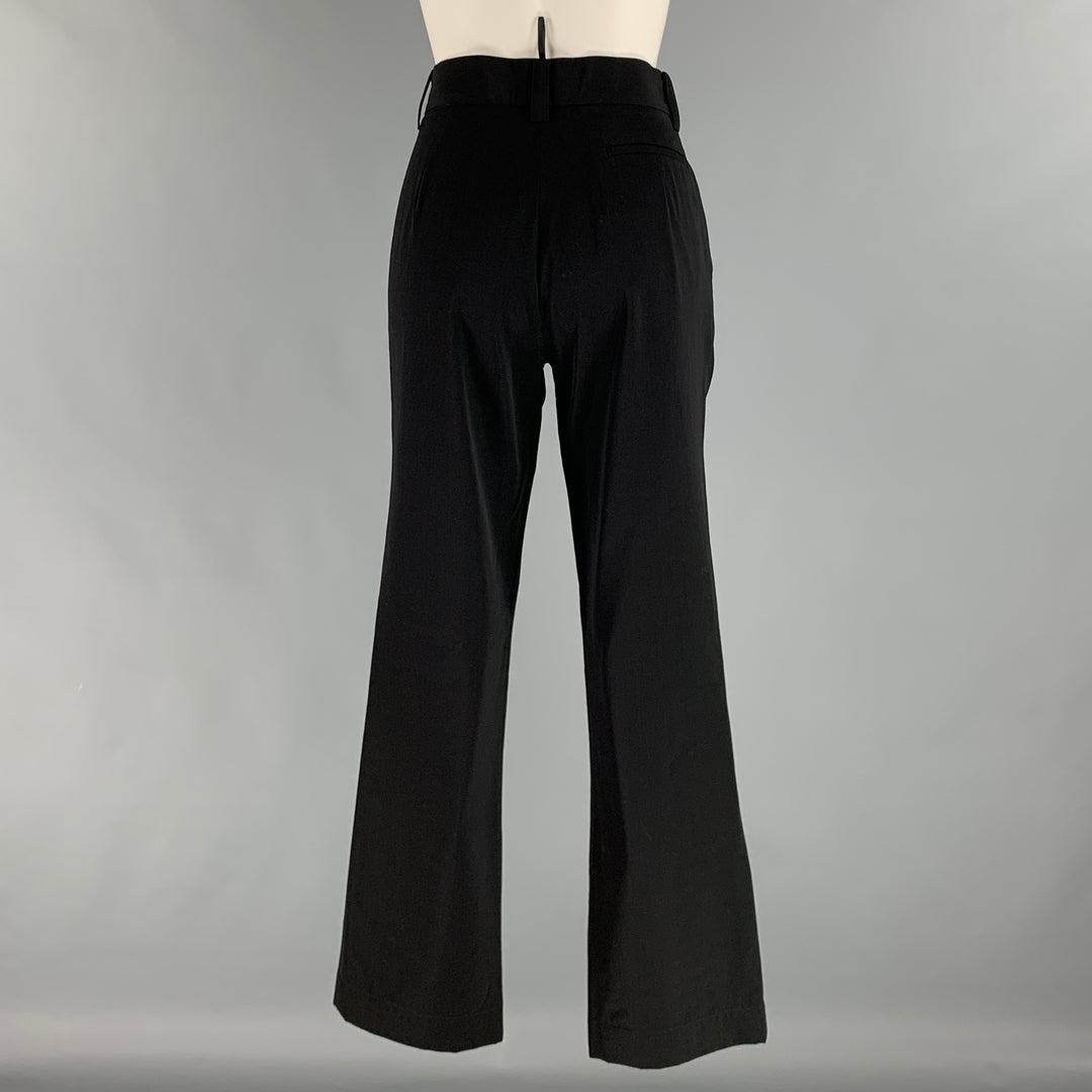 JIL SANDER Size 6 Black Silk Single Breasted Pants Suit