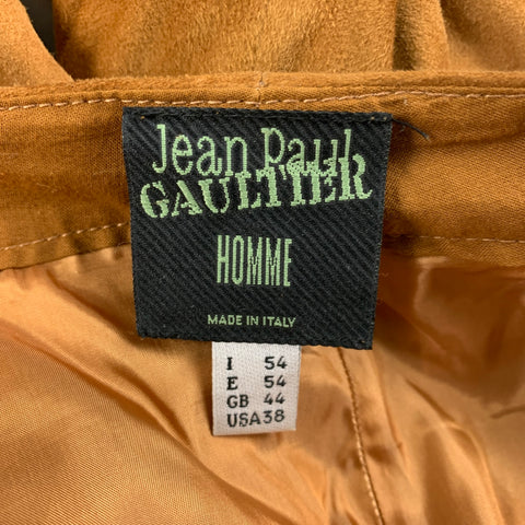 JEAN PAUL GAULTIER Size 38 Tan Suede Flat Front Casual Pants