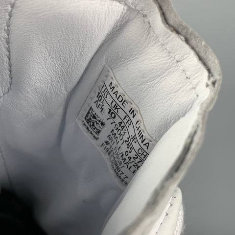 ADIDAS x STAN SMITH Size 10.5 White Embossed Leather Low Top Sneakers
