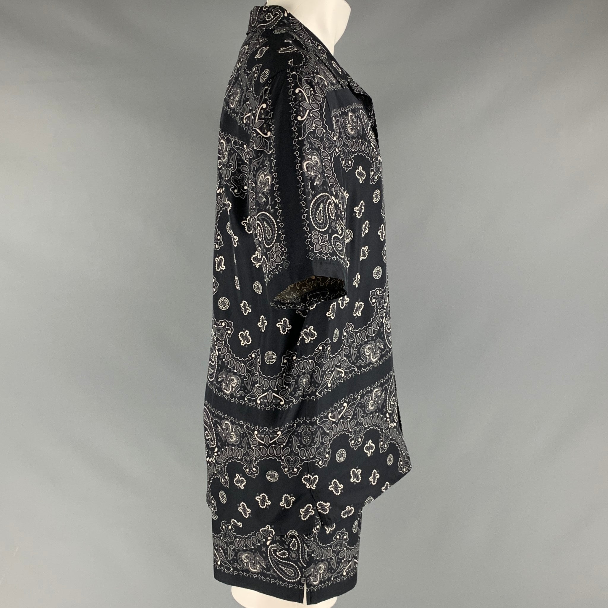 Alexander Wang paisley silk shirts バンダナ柄 Alexander Wang Bandana Print Hawaiian Shirt Button Up 100