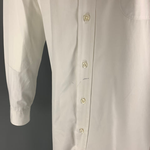 GIORGIO ARMANI Size S White Cotton Button Up Long Sleeve Shirt
