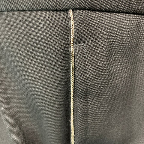 GIVENCHY Size 32 Black Solid Wool Mohair Tuxedo Dress Pants