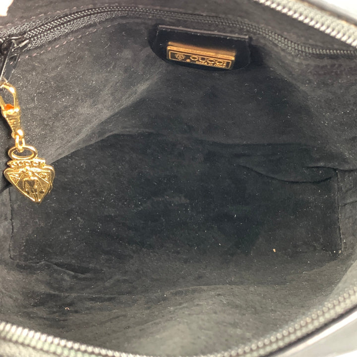 Bolso cruzado de cuero negro GUCCI