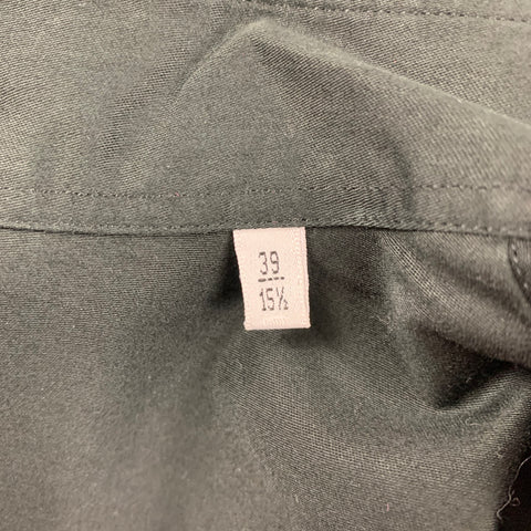 GIORGIO ARMANI Size S Black Cotton Button Up Long Sleeve Shirt