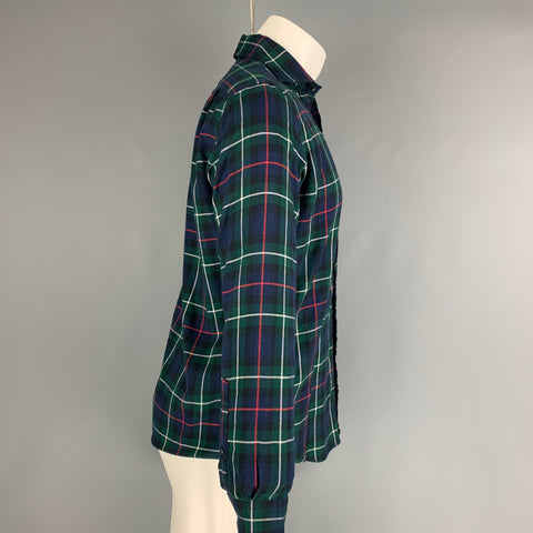POLO by RALPH LAUREN Size S Green Blue Red Plaid Cotton Long Sleeve Shirt
