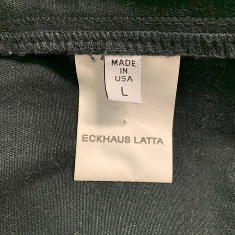 ECKHAUS LATTA Taille L Veste boutonnée en coton lycra métallisé violet