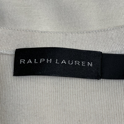 RALPH LAUREN Size S Beige Solid Merino Wool Patch Pockets Cardigan Sweater