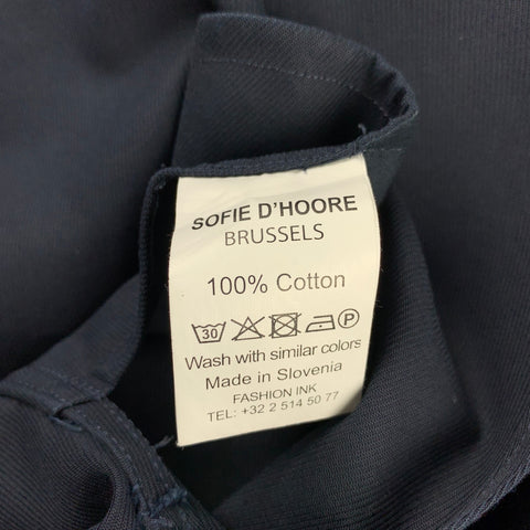 SOFIE D'HOORE Taille 4 Robe chemise en coton bleu marine