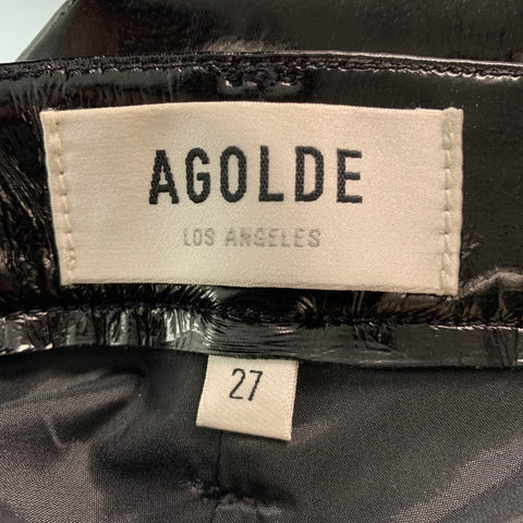 AGOLDE Size 27 Black Solid Jean Cut Casual Pants