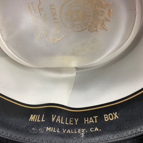 BILTMORE Size 7.5 Black Felt Porkpie Hat