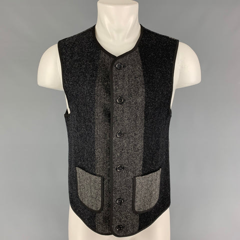 SCHOTT Chaleco de espiga gris carbón Talla M