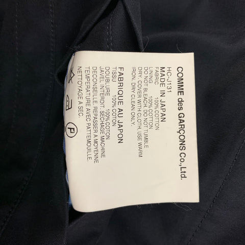 COMME des GARCONS HOMME Size L Navy Cotton Double Breasted Coat