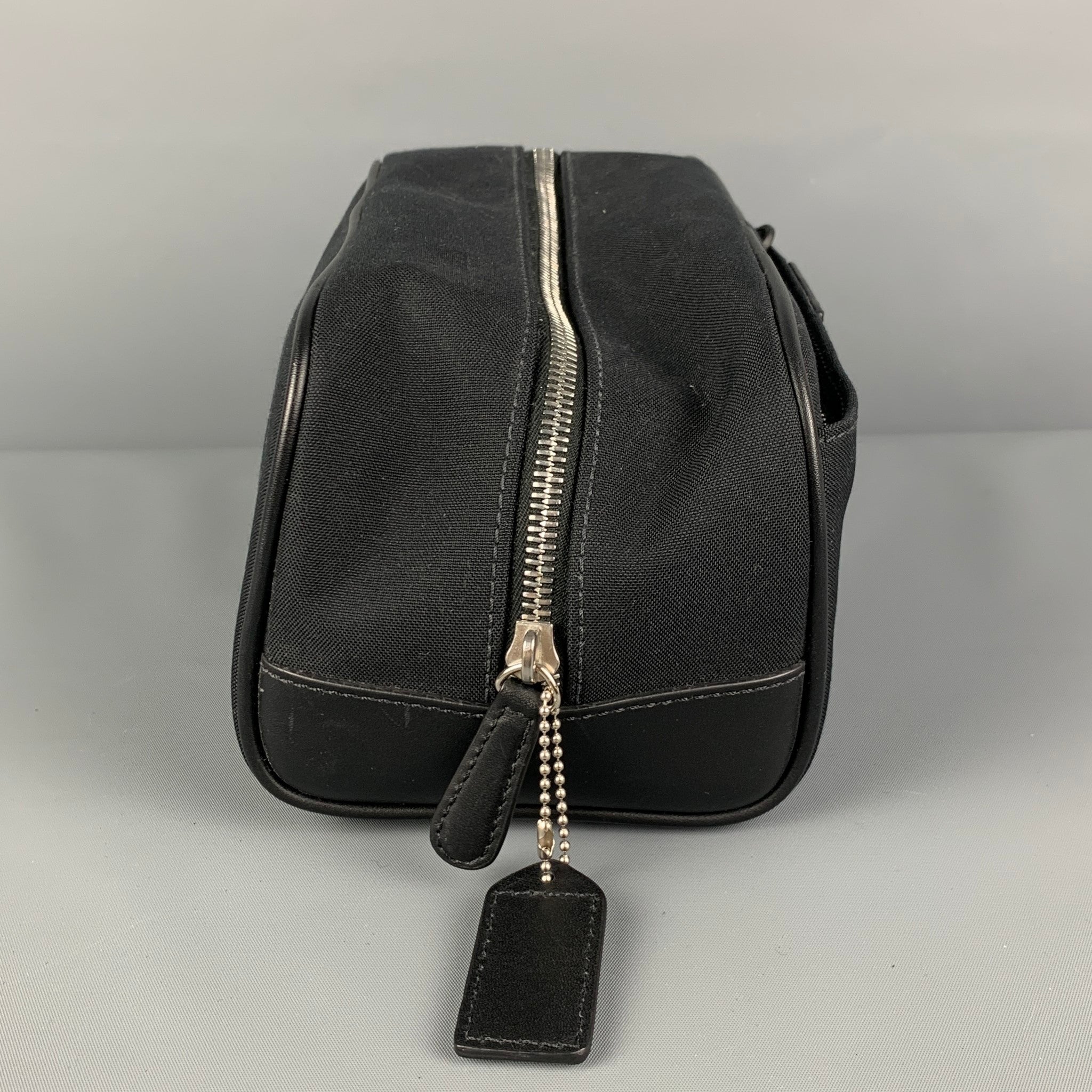 COACH Black Canvas Toiletry buy Bag