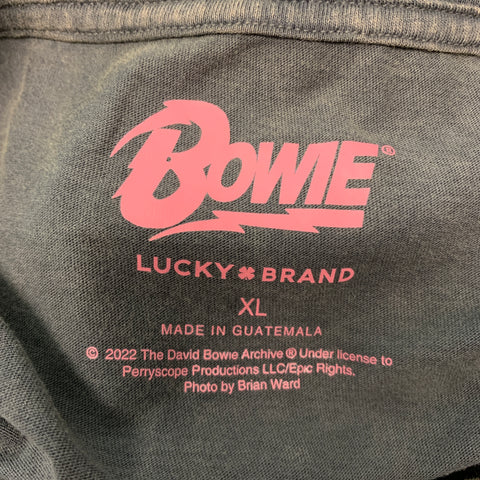 LUCKY BRAND Size XL Black Rock Concert Cotton Crew Neck T-shirt