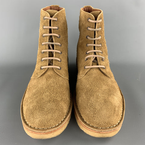 RAG &amp; BONE Taille 10 Bottes à lacets militaires texturées beiges