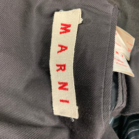 MARNI Size 42 Brown Cotton Polyester Notch Lapel Sport Coat