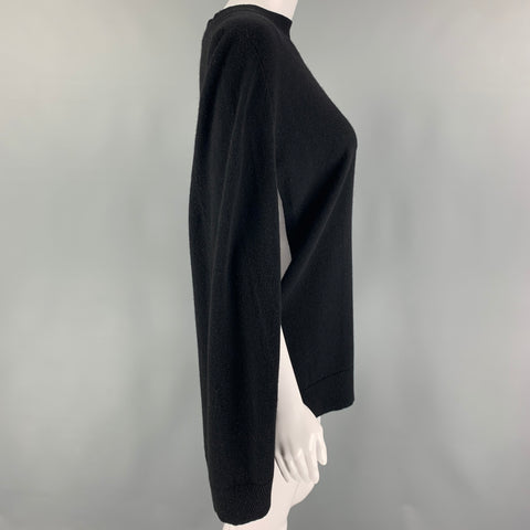 DKNY Size S Black Cashmere Capelet Pullover