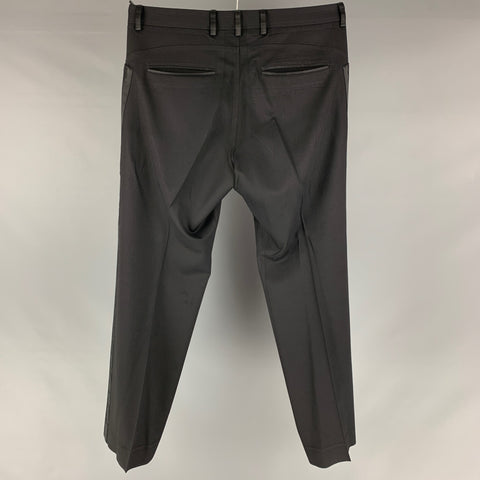VERSUS by GIANNI VERSACE Size 36 Black Wool Viscose Blend Dress Pants