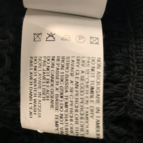 RICK OWENS SS13 Island Psychio Talla M Chaleco frontal abierto texturizado de algodón negro