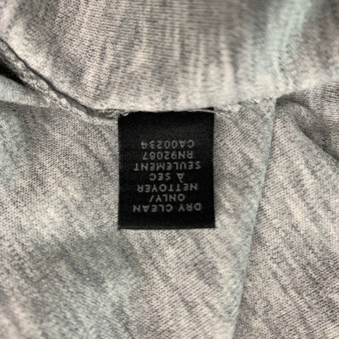 SAKS FIFTH AVENUE Size M Grey Blue Heather Lyocell Cotton Long Sleeve T-shirt