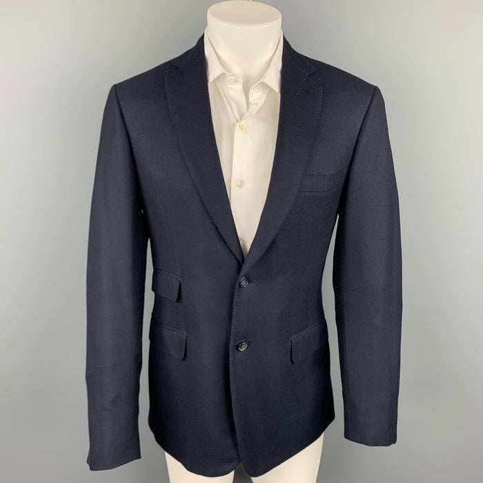 BRIONI Size 38 Navy Cashmere Notch Lapel Custom Sport Coat