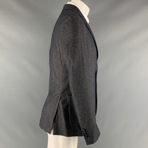 LABORATORI ITALIANI Taille 38 Manteau de sport à fines rayures marine blanc et rouge
