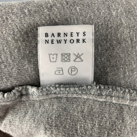 BARNEY'S NEW YORK Size S Grey Cotton / Modal 1/4 Zip Pullover