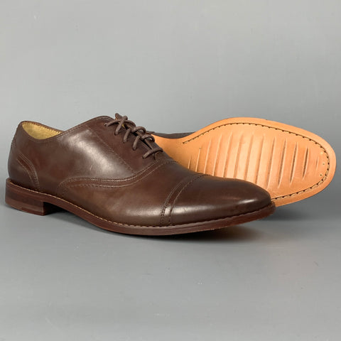 MICHAEL BASTIAN Size 10 Brown Leather Cap Toe Lace Up Shoes