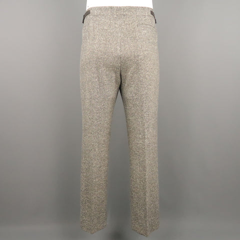 NEIL BARRETT Size 32 X 31 Grey Tweed Wool Side Tabs Dress Pants