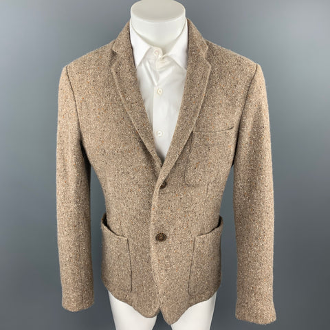 MARTIN MARGIELA Size L Oatmeal Heather Wool Notch Lapel Sport Coat