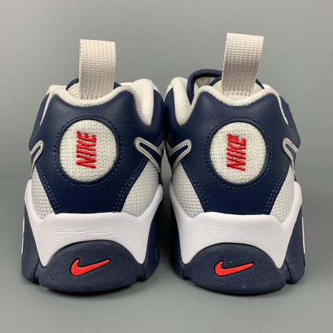 NIKE Air Barrage Size 10.5 Blue & White Mesh Leather Sneakers