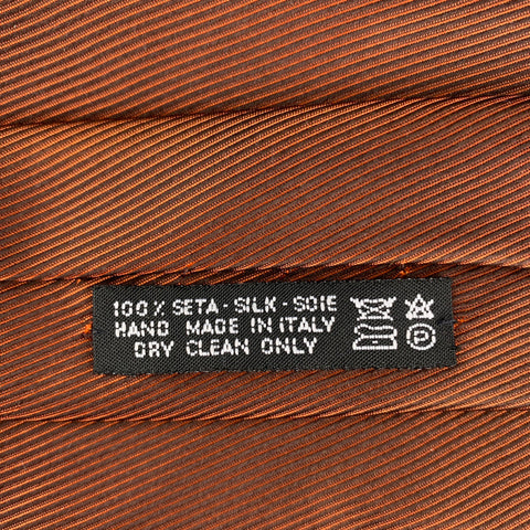 ITALO FERRETTI Brown Textured Silk Tie