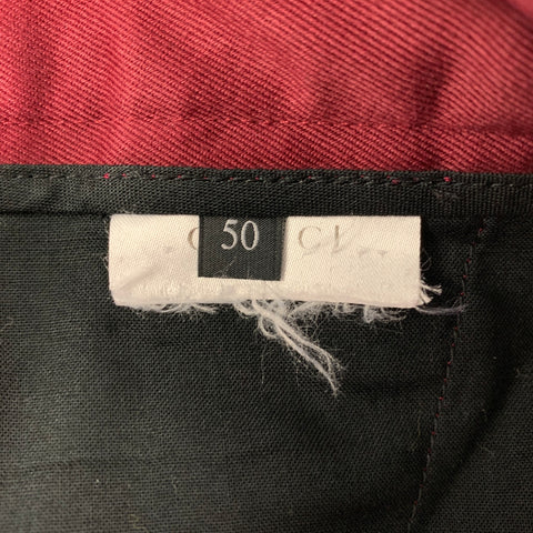 GUCCI Size 34 Burgundy Cuffed Casual Pants