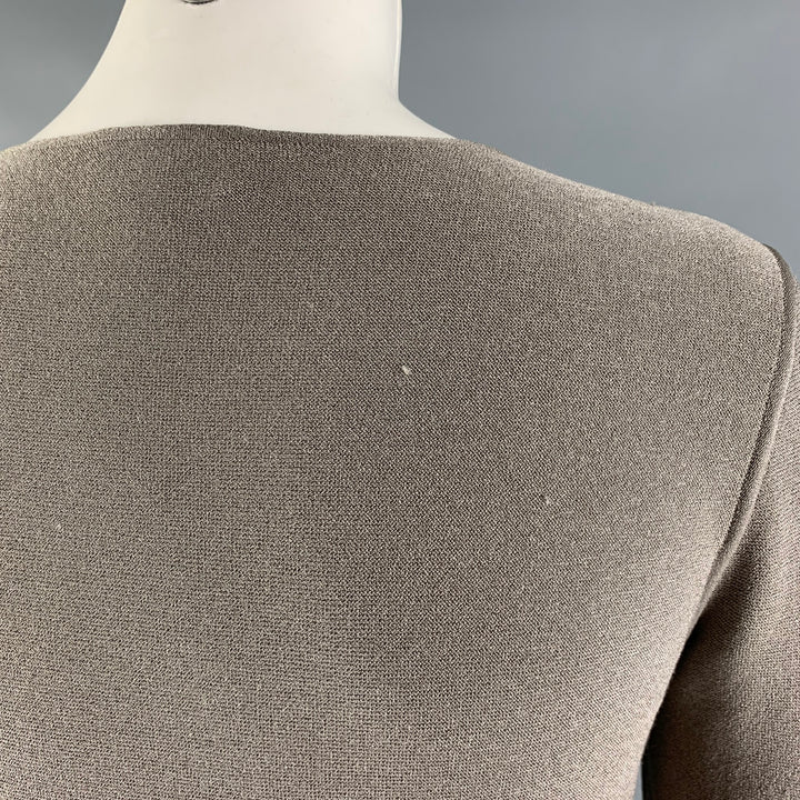GIORGIO ARMANI Size 6 Grey Polyester &  Viscose Solid Pullover