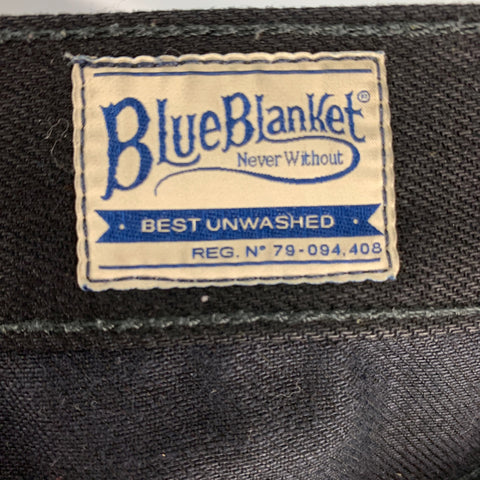 BLUE BLANKET Size 36 Black Cotton Button Fly Jeans