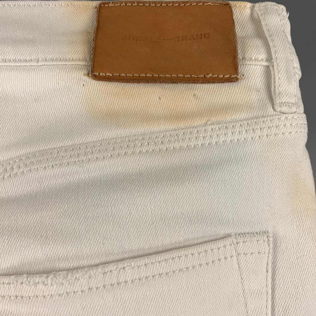 PURPLE BRAND Size 30 White Cotton Lycra Button Fly Jeans – Sui
