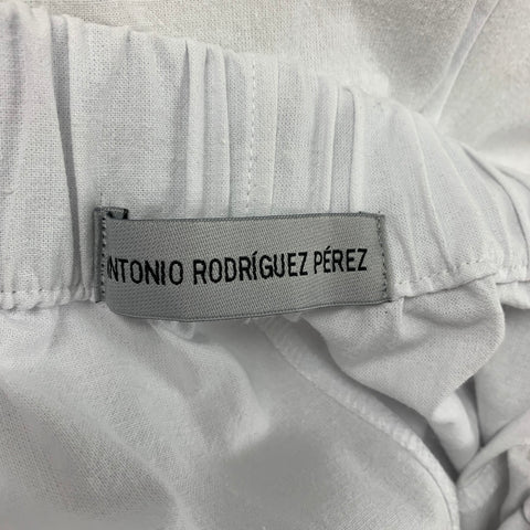 ANTONIO RODRIGUEZ PEREZ Size M White Cotton Drop-Crotch Shorts