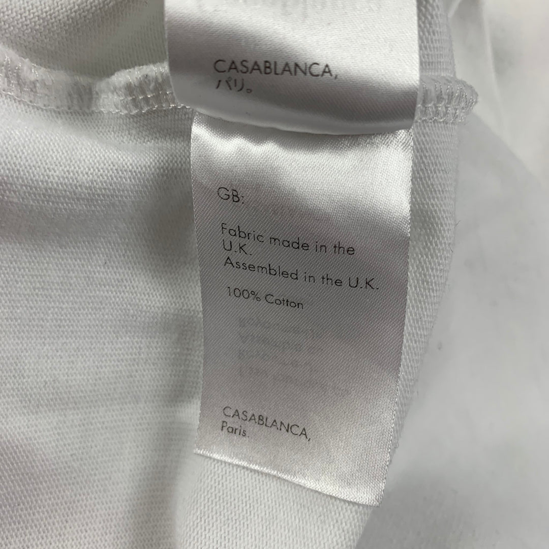 CASABLANCA Camiseta Cupido Algodón Blanco Verde Talla M